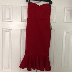 Express Mid Length Formal Red Dress